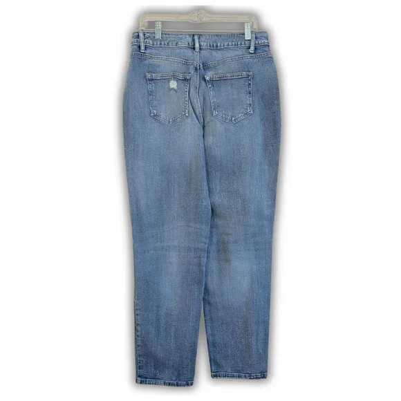 Women's Size 14 R High-Rise Straight Leg Distressed Jean by Edgely - Picture 2 of 6